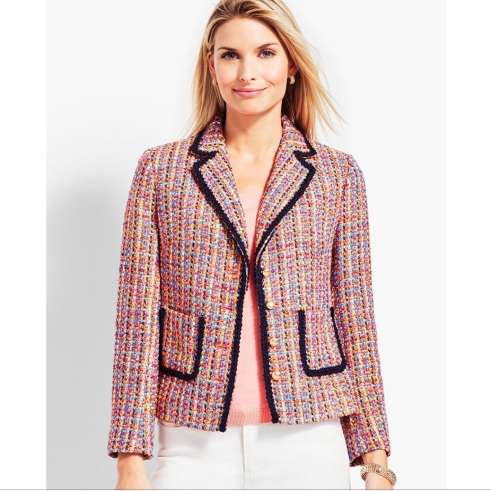 Talbots Rainbow Tweed Blazer